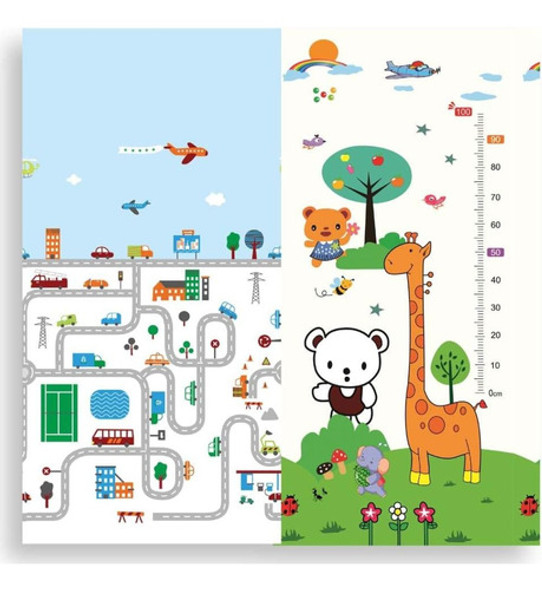 Tapete Infantil Educativo Dupla Face Dobrável 1,20 X 1,80m 0