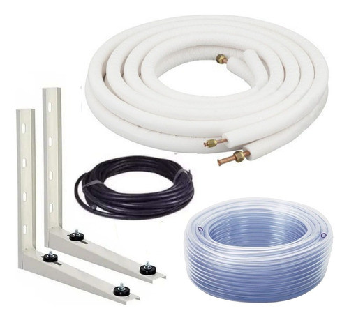 Kit Ar Condicionado 9.000btu Tubo Cobre 8 M+ Cabo Pp E Dreno 0
