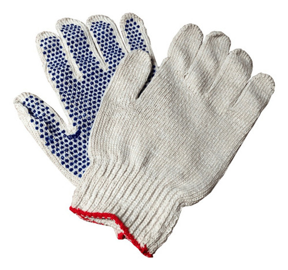 Par De Guantes Moteados De Trabajo Antideslizantes Resistent 0