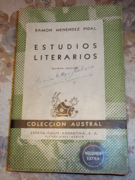 Estudios Literarios - Ramon Menendez Pidal 0