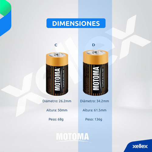20 X Pilas Alcalinas Grande Tipo D Motoma San Martin Caseros 1