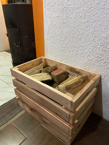 Cajón Leñero De Madera Eucalipto 1