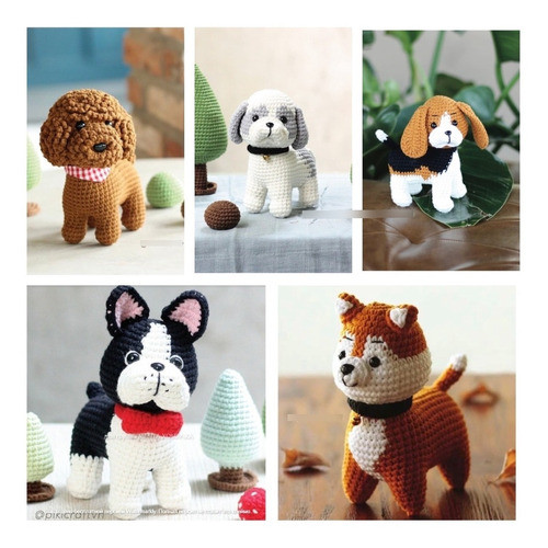 Patrones Perros Set Amigurumis X5 - Ingl. 0