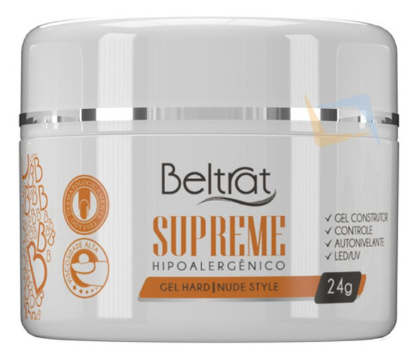 Gel Hard Alongamento Unhas Supreme Nude Style 24g  - Beltrat 1