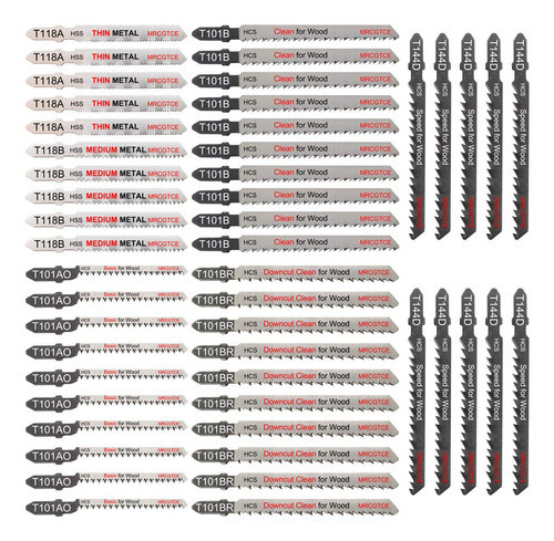 Conjunto De 50 Piezas De Sierras Para Jig Saw Y Almacenamien 0