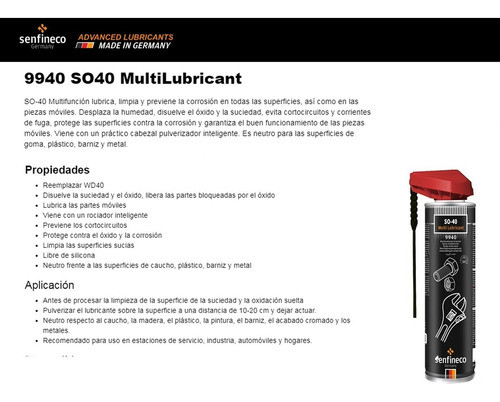 Lubricante Universal Multiuso Senfineco So-40 9940 Nolin 1