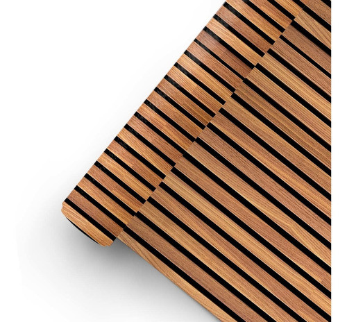 Papel De Parede Adesivo Tiras De Madeira Decorativo 2,80m 1