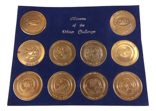 Medallas Nasa Transbordador Challenger 10 Misiones Usa 0