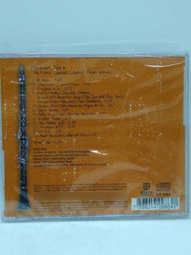 Klezmer Juice Actions Speak Louder Cd Nuevo 1