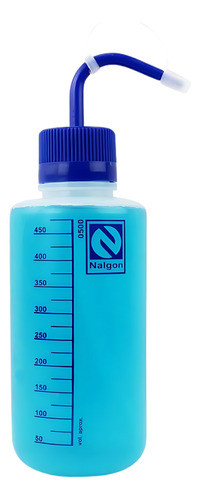 Pisseta Graduada  Plástica 500ml Bico Curvo Kit C/9 Unidades 1