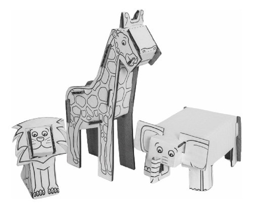 Kit Safari De Papelão 0