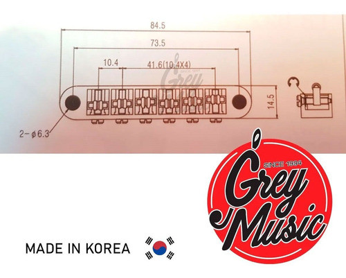 Puente Cool Parts Les Paul Ptm05cr Pernos Grandes Roller 1