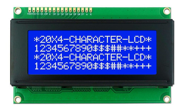 Display Lcd 2004 20x4 Azul Hd44780 Con I2c Soldado Arduino 1