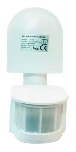 Sensor De Movimiento Zurich E78180b Infrarrojo 180º Ip44 Led 0