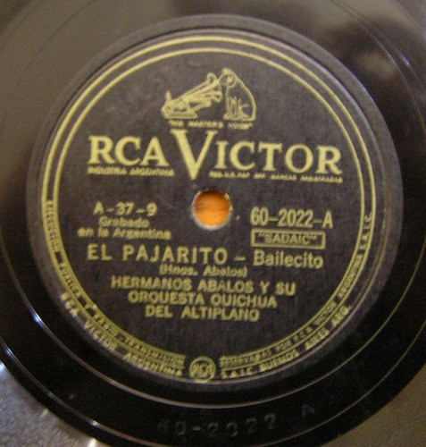 Hermanos Abalos - El Pajarito/ Carnavalito - Lp Pasta 602022 1