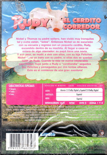 Rudy El Cerdito Corredor - Dvd Nuevo Original Cerr. - Mcbmi 1