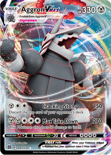 Cartas Pokemon Aggron Vmax 097/172 Full Art Brs 0