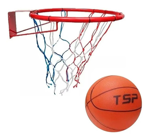 Aro De Basquet Con Red Numero 5 Infantil Basket + Pelota 0 Aro De Basquet Con Red Numero 5 Infantil Basket + Pelota 0