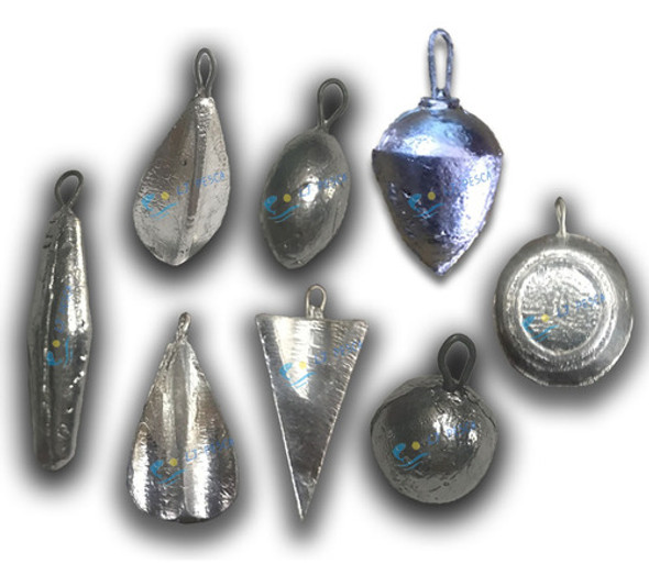 2 Unidades Plomadas Comunes De 80gr Para Pesca Variada 1