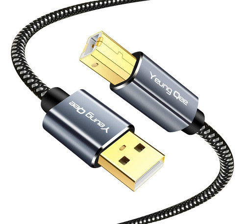 Yeung Qee Cable De Impresora De 1.5 Pies, Usb 2.0 A Macho De 0
