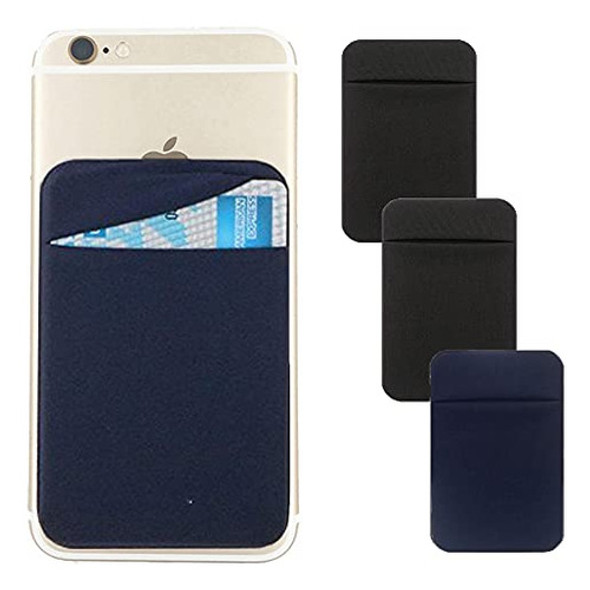 Paquete De 3 Bolsillos Para Tarjetero Para Teléfono Celular 0
