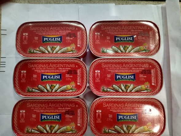 Sardinas Puglisi En Salsa De Tomate Caja 24 Unidades X 170 G 1