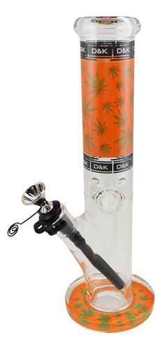 Bong De Vidro D&k Dengke Grande 31cm Laranjado - Folhas 0