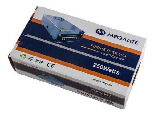 Fuente Switching Chapa 12v 20a 250w Tira Cinta Led Megl Htec 1