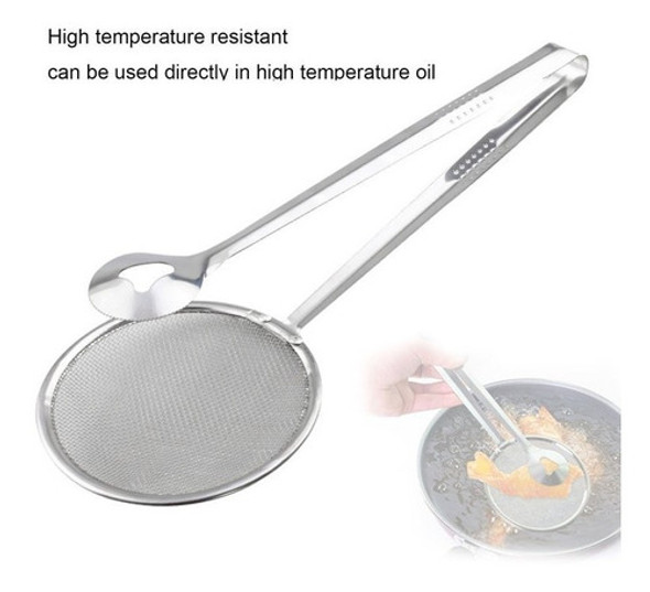 Pinza Para Freir Colador Acero Inox Espumadera Freidora 28cm 0
