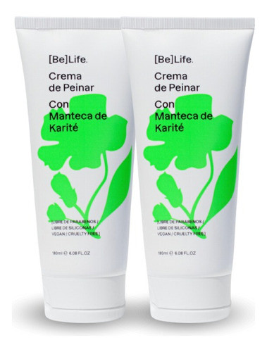 Crema De Peinar Vegana Carite Rulos Kitx2 Be Life 180ml 0