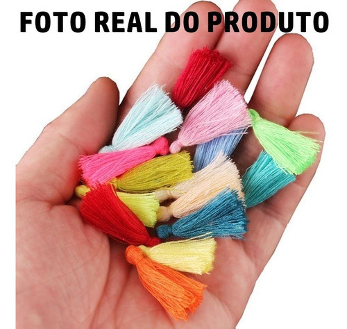 Mix 50 Franja Pingente Tassel Seda Sortidos- Brincos Colares 0