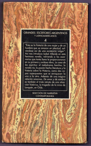 Libro De Amor Y De Sombra De I. Allende 1