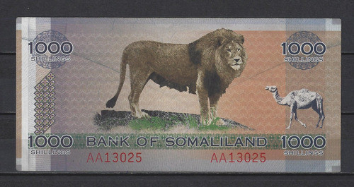 B207 Somaliland Billete 1000 Shillings 2006 P-cs1 Impecable 1