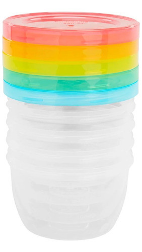 Pack X5 Bowls Tupper 250ml Apto Microondas Bebes Sin Caja 1