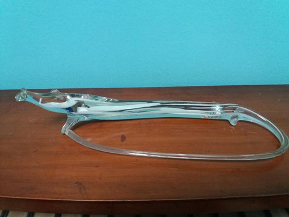 Antigua Artesania Decoracion Lagarto De Vidrio Muy Sano 0