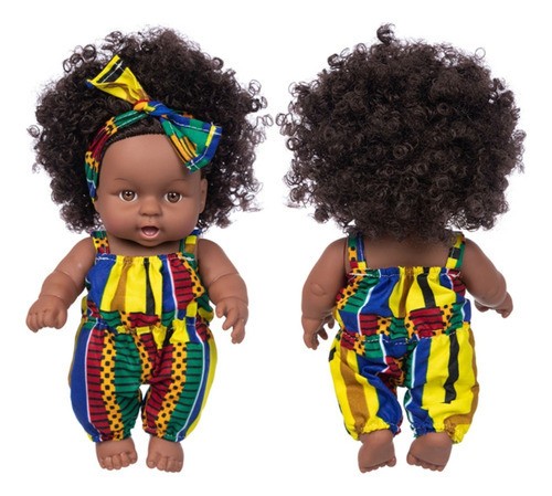 Boneca De Brinquedo African Black Baby Com Cabelo Encaracola 0