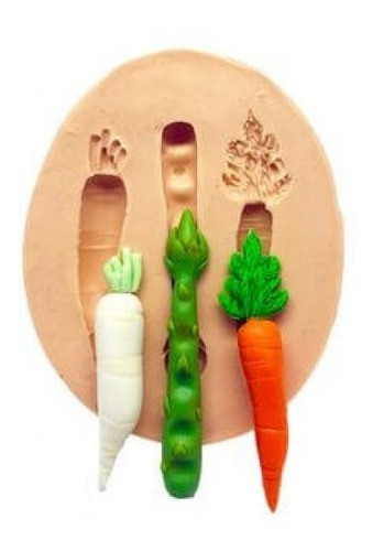 Molde De Silicone Legumes - Nabo, Aspargo, Cenoura 0