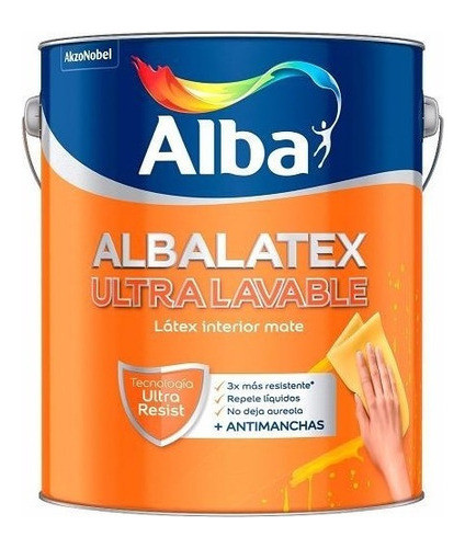 Albalatex Ultralavable Blanco Mate X 1 Lts Pintumm 0