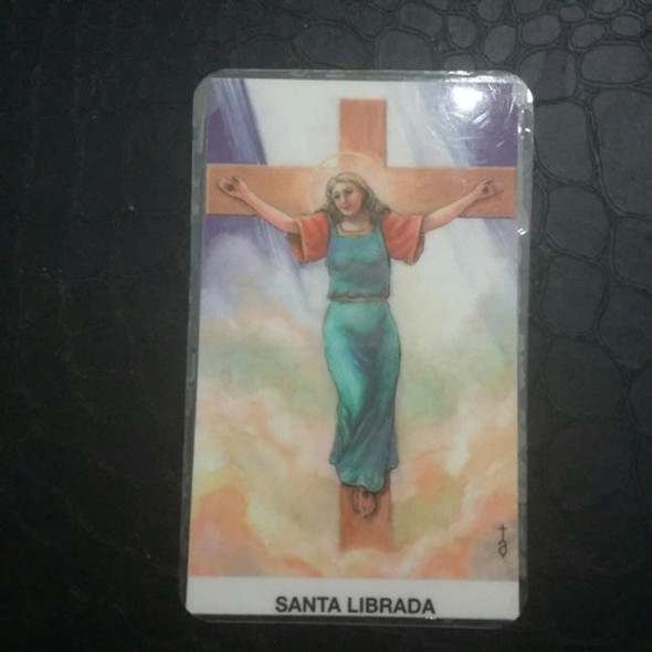 Estampita De Santa Librada Plastificada Santa Liberata 0