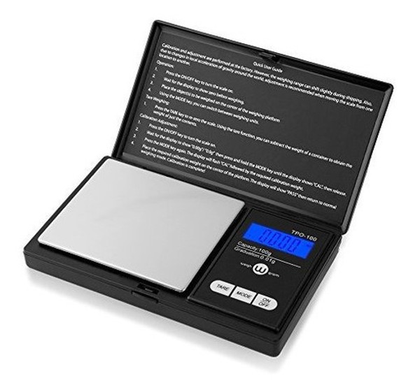 Balanza Digital De Bolsillo, 100 G Por 0,01 G Para Alimentos 0