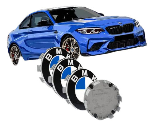 4 Tapas Centrales Rueda 68 Mm Bmw Centro De Llanta Logo Bmw 0