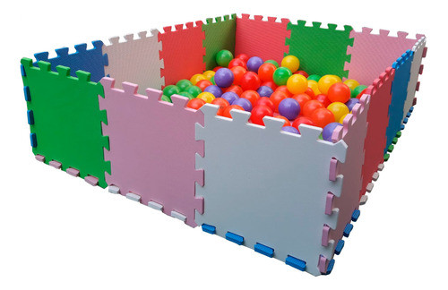 Pelotero Corralito Corral 100x100 +100 Pelotas Piso Goma Eva 0
