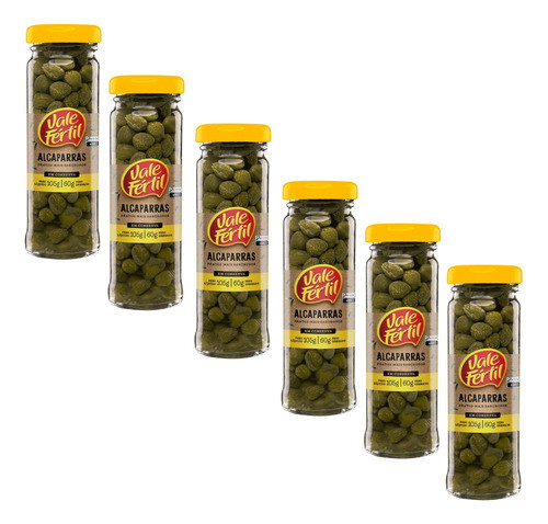 Kit 6 Alcaparras Em Conserva Vale Fértil 60g 1
