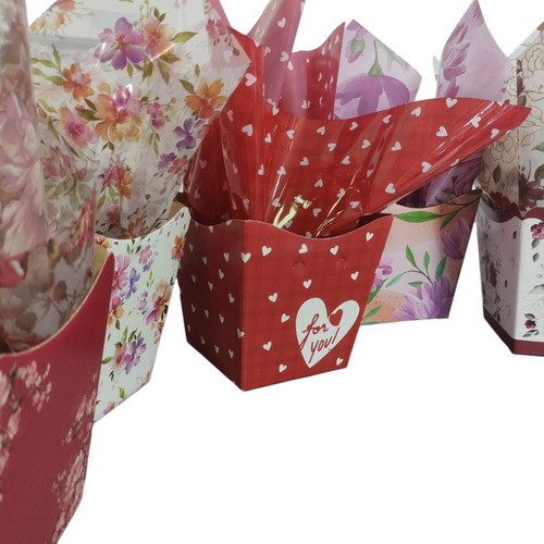 Kit 25 Cachepots Grandes + 25 Celofanes Sujinhos Estampados 0