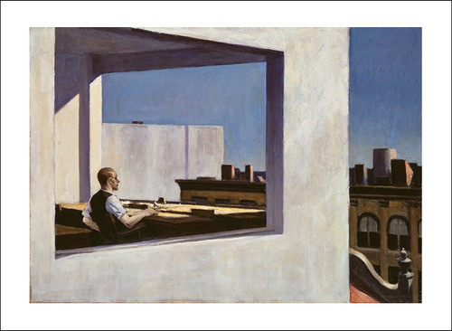Lamina Fine Art Despacho En Una Ciudad Pequeña Hopper 70x52 0