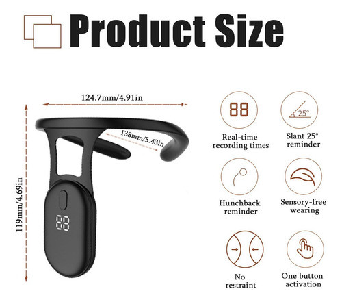 Correção Da Postura Corcunda Para Crianças Com Lembrete De 1