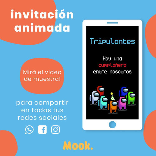 Among Us Invitación Animada En Video Digital 1