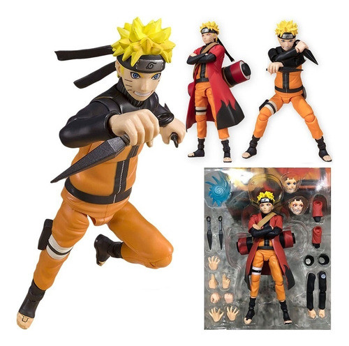 Boneca Uzumaki Naruto Shippuden Com Articulações Móveis 0