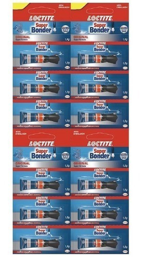 Cola Super Bonder 3g -cartela 12 Un - Loctite Henkel 0