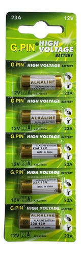 Pack X 5 Pila Bateria A23 Alcalina 12v Alarma Control Remoto 0